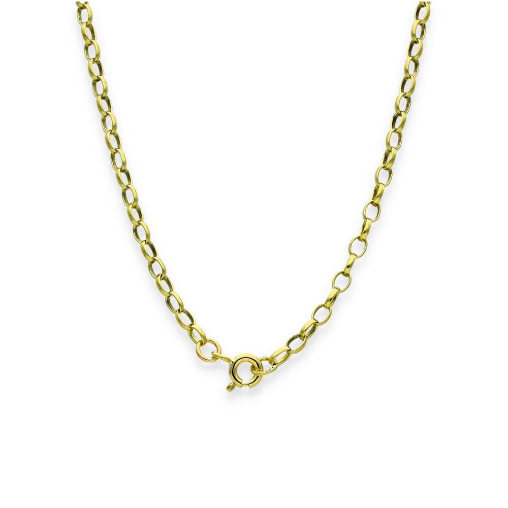 9ct Yellow Gold Twist Crucifix Pendant & Necklace - 18" - 6.5g