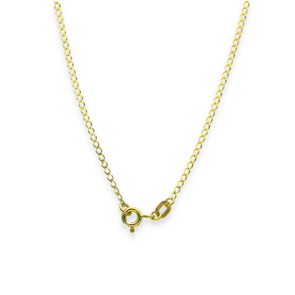 9ct Yellow & White Gold Diamond Heart Pendant & Necklace - 18"