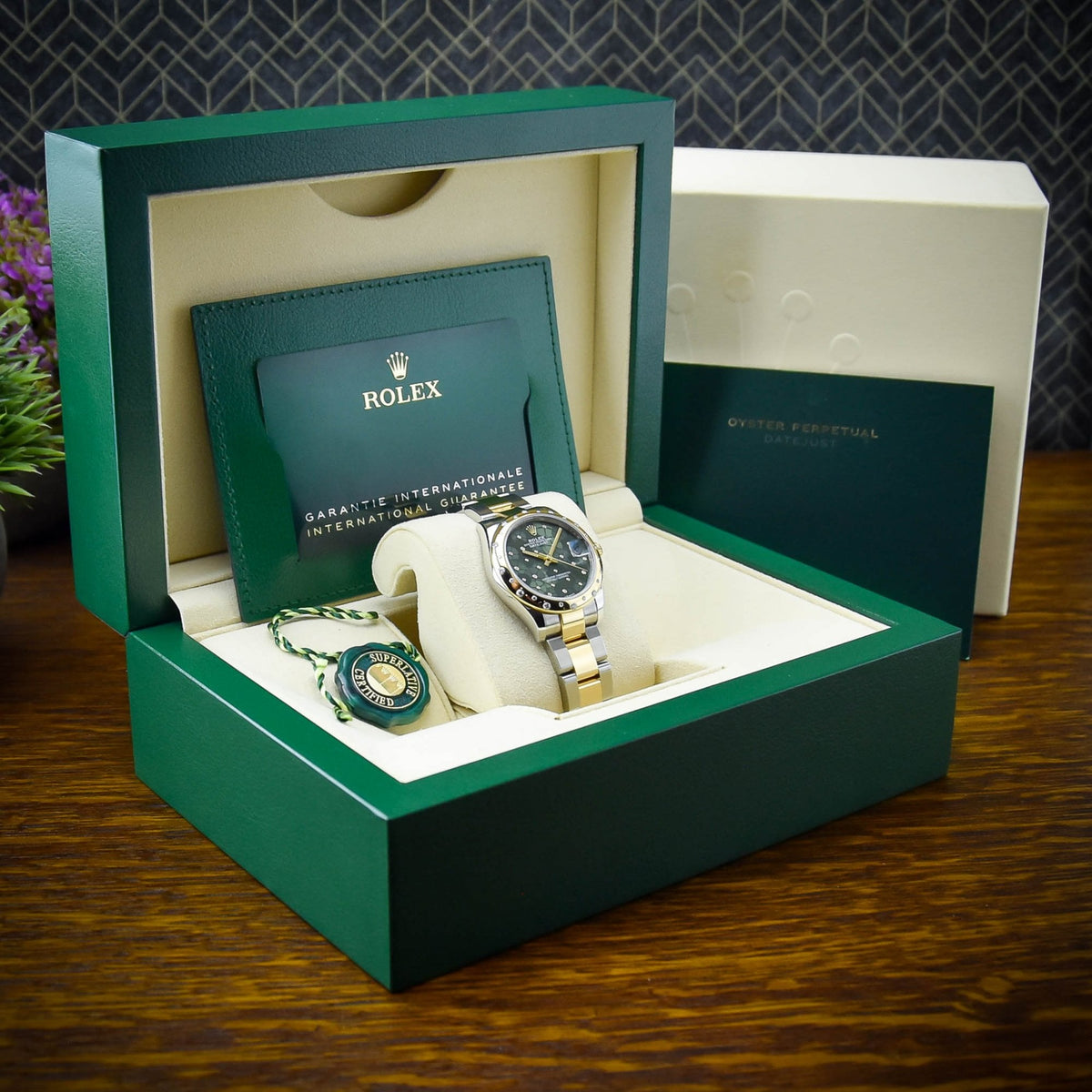 Datejust 31 278343RBR – Green Floral Diamond Dial – 2023