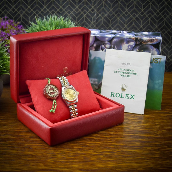 Lady-Datejust 69173 – Champagne Diamond Dial – 1996