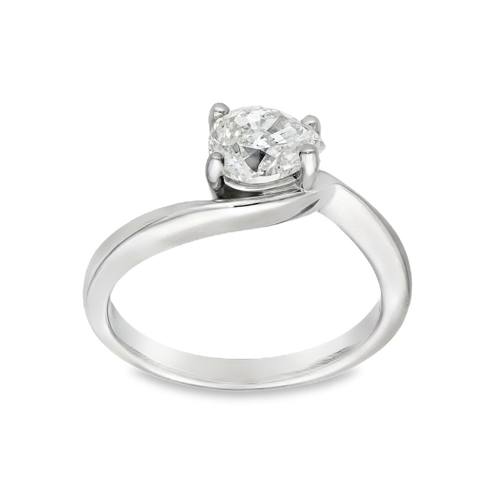 Ladies 18ct White Gold Diamond Engagement Ring - 1.00ct
