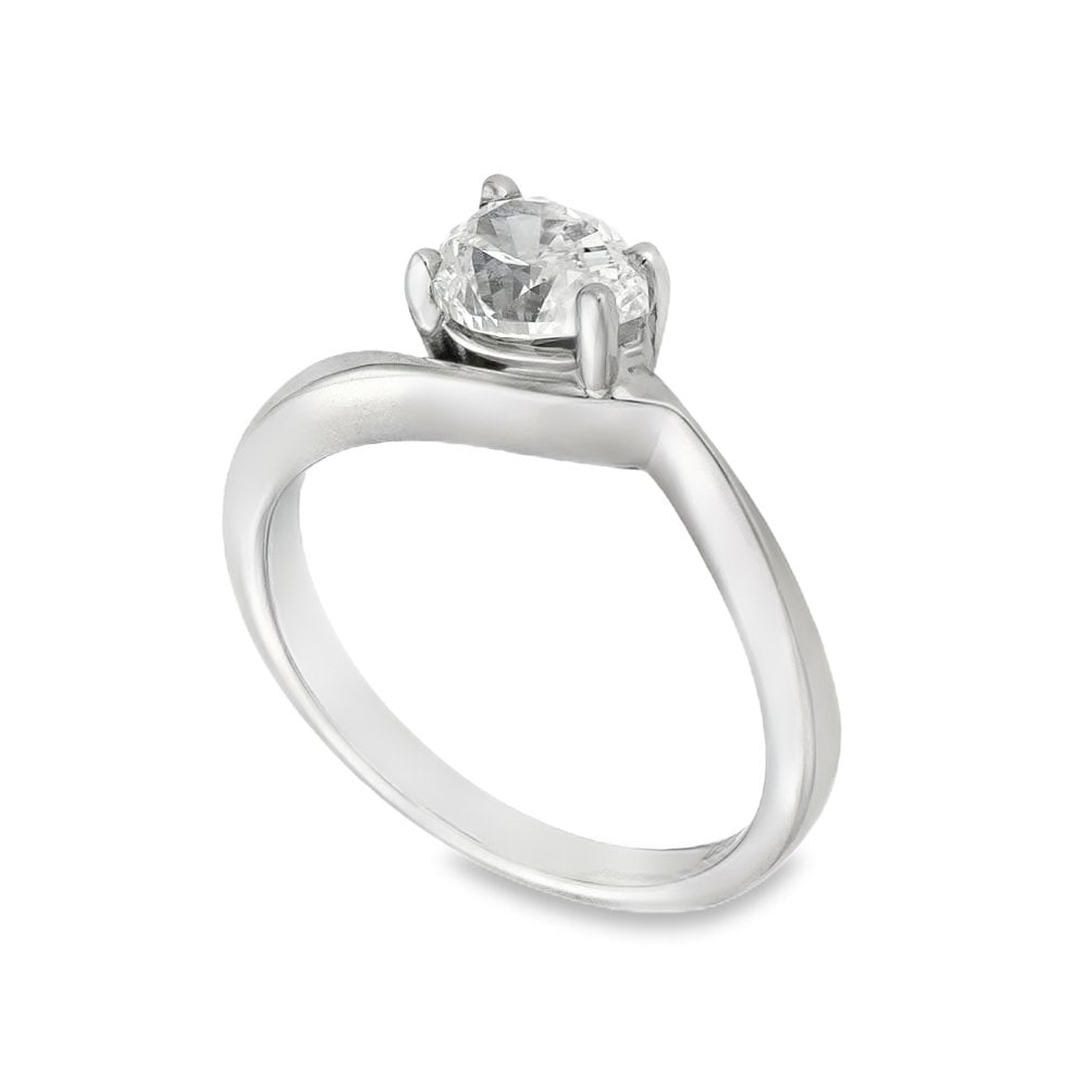 Ladies 18ct White Gold Diamond Engagement Ring - 1.00ct