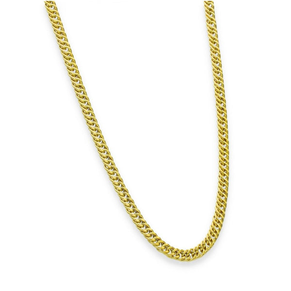 9ct Yellow Gold Hollow Double Curb Chain - 20" - 7.9g