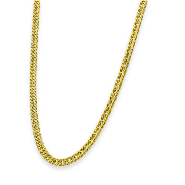 9ct Yellow Gold Hollow Double Curb Chain - 20" - 7.9g