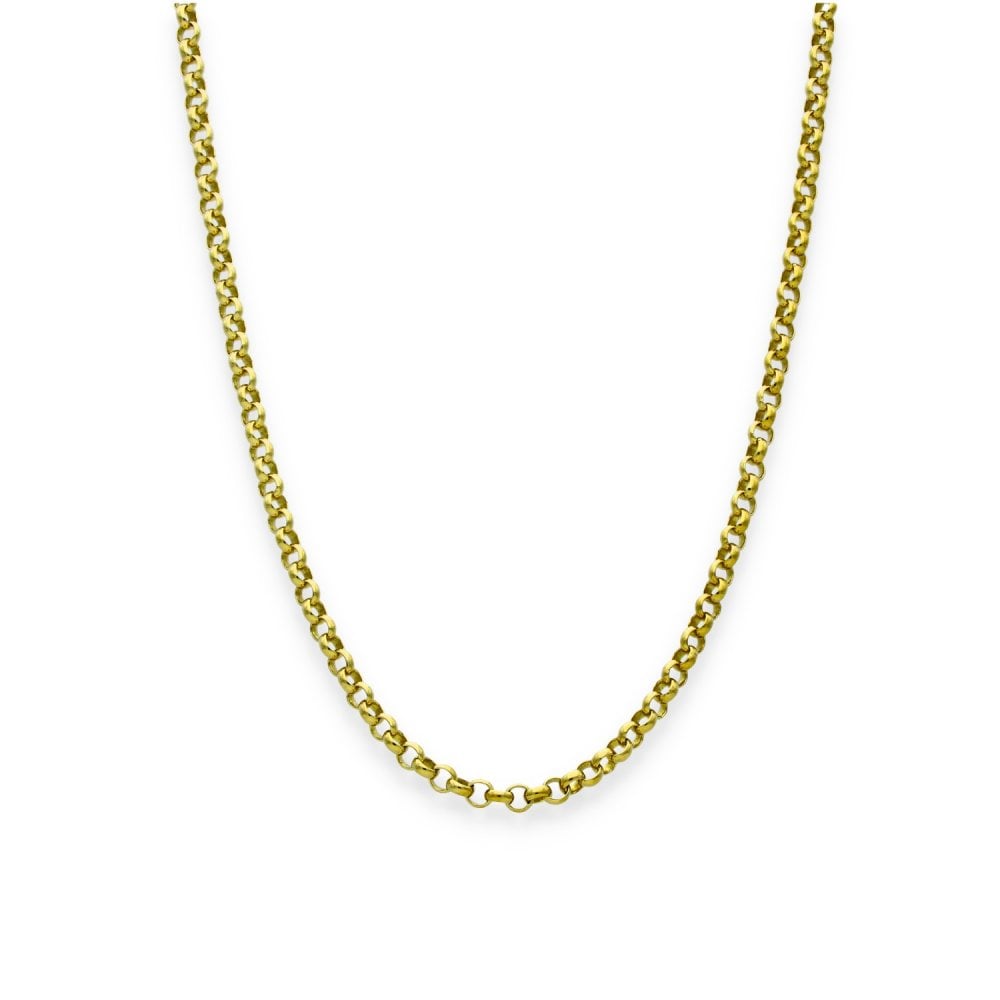 9ct Yellow Gold Round Belcher Chain - 20" - 7.7g