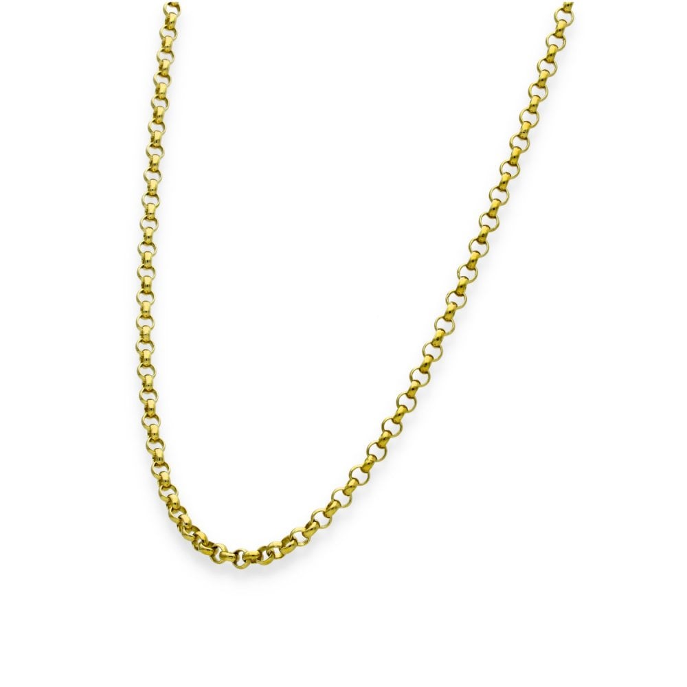 9ct Yellow Gold Round Belcher Chain - 20" - 7.7g
