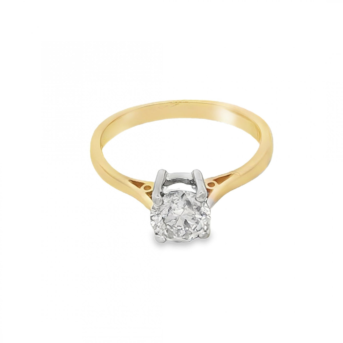 18ct Yellow Gold Diamond Engagement Ring - Size O½ - 1.04ct