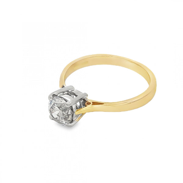 18ct Yellow Gold Diamond Engagement Ring - Size O½ - 1.04ct
