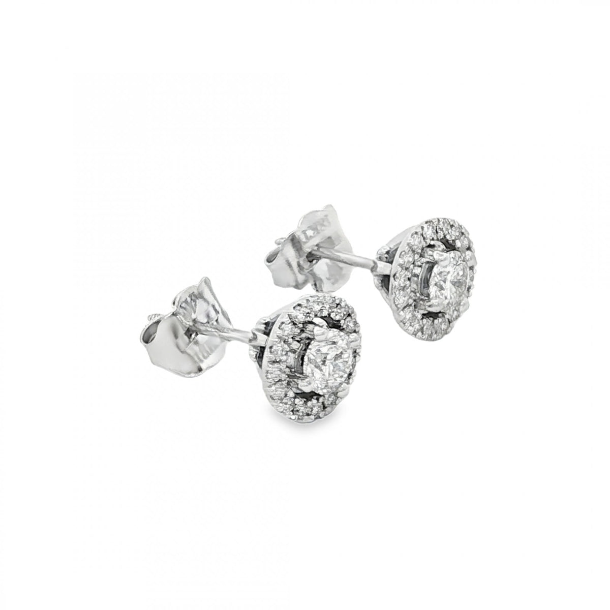 18ct White Gold Vera Wang Sapphire & Diamond Stud Earrings