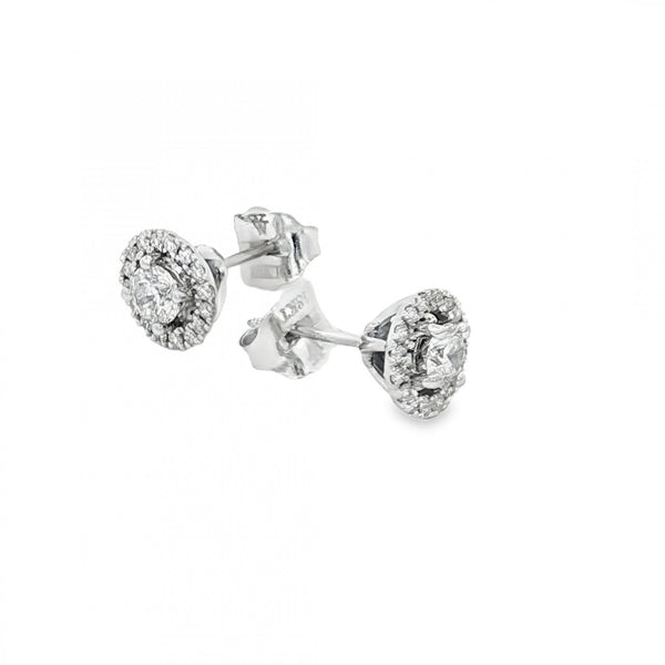 18ct White Gold Vera Wang Sapphire & Diamond Stud Earrings
