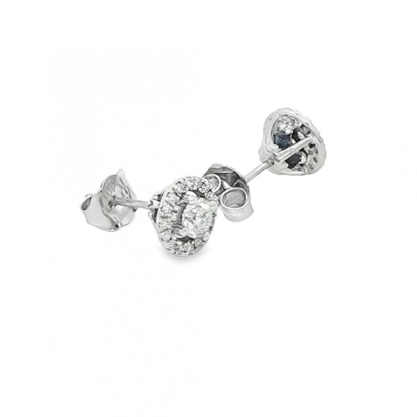 18ct White Gold Vera Wang Sapphire & Diamond Stud Earrings