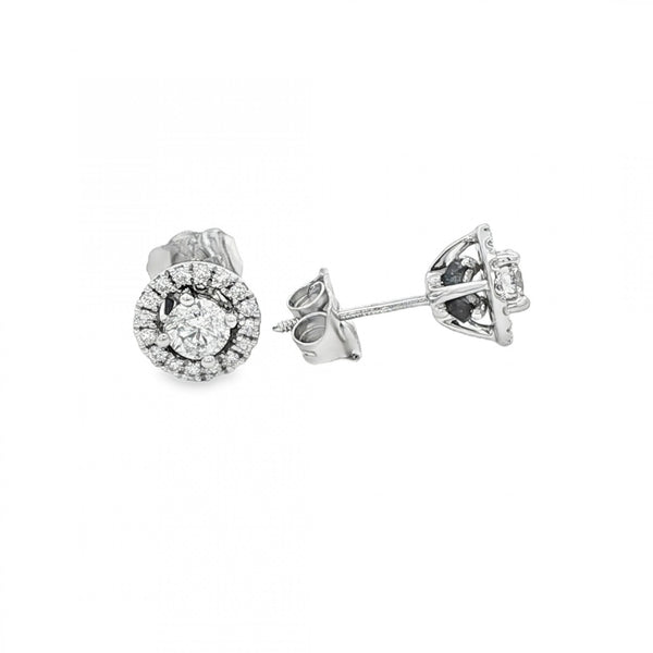 18ct White Gold Vera Wang Sapphire & Diamond Stud Earrings