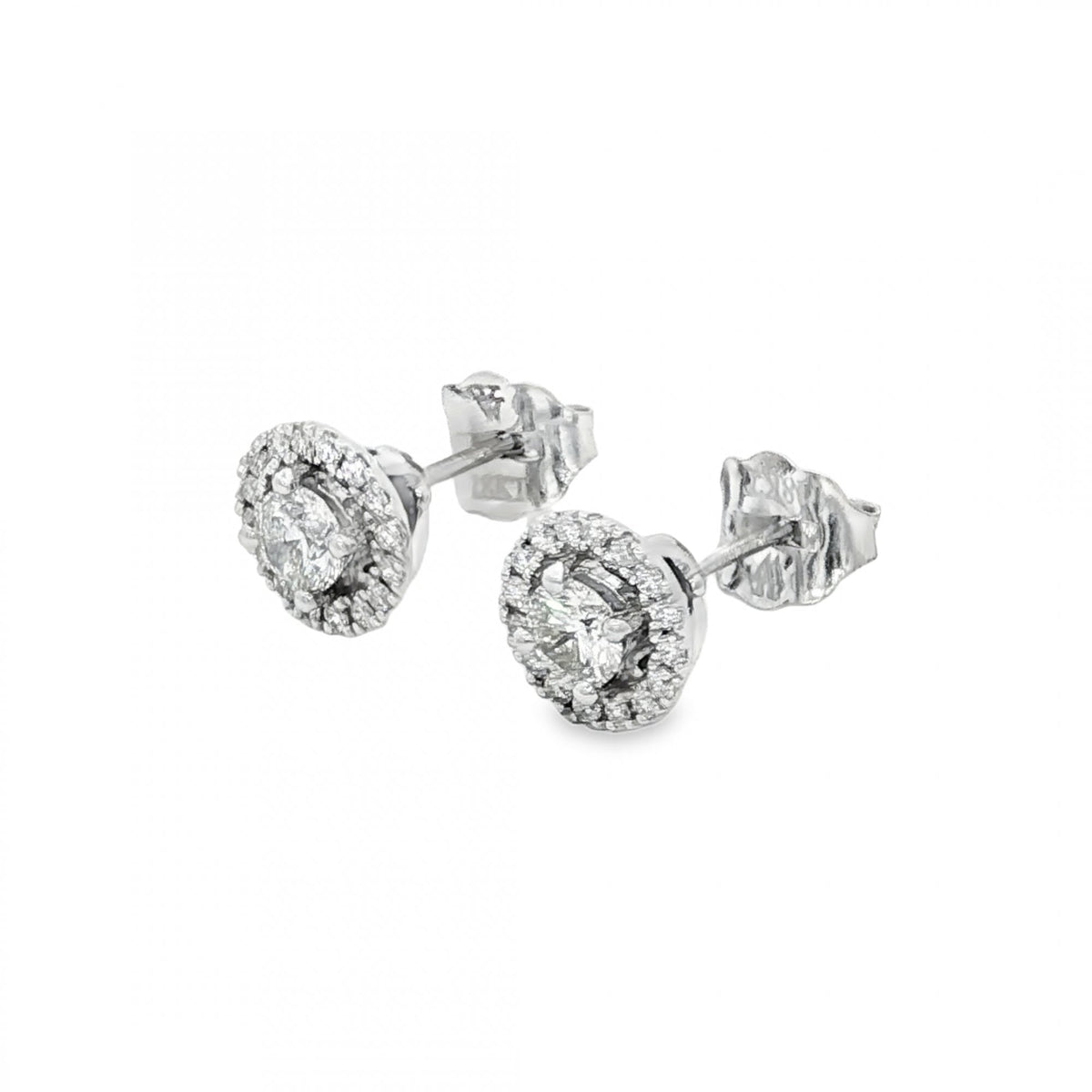 18ct White Gold Vera Wang Sapphire & Diamond Stud Earrings