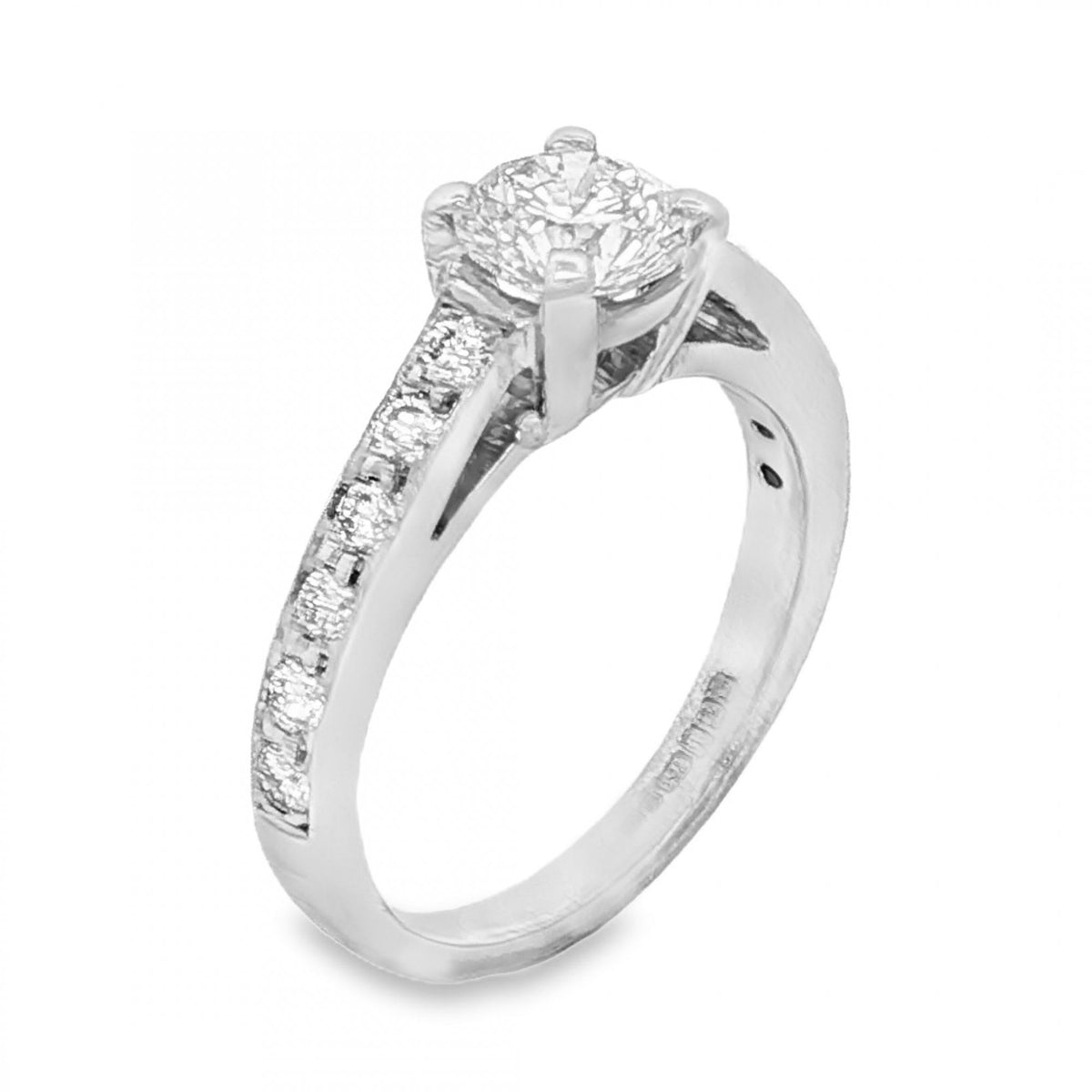 18ct White Gold Diamond Engagement Ring - Size J½ - 1.05ct