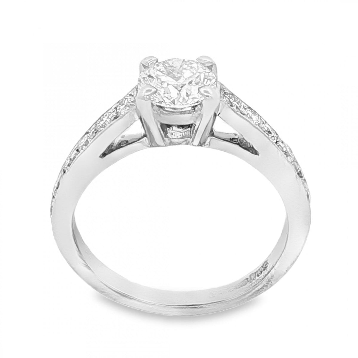 18ct White Gold Diamond Engagement Ring - Size J½ - 1.05ct