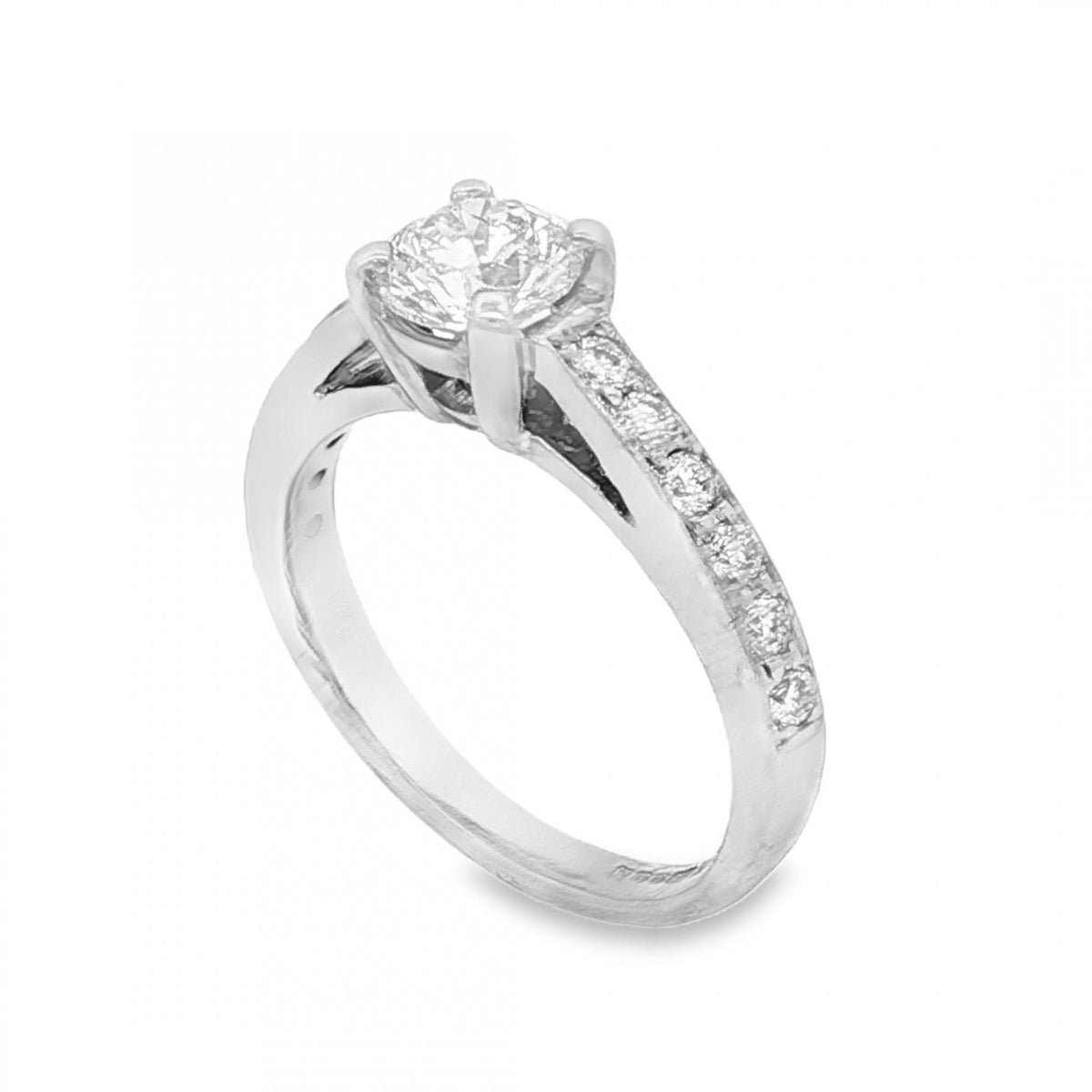 18ct White Gold Diamond Engagement Ring - Size J½ - 1.05ct