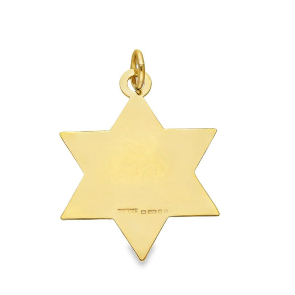 9ct Yellow Gold Star of David Pendant - 22x29x1.5mm - 4.0g