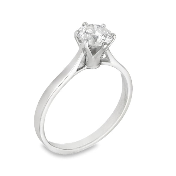 950 Platinum Diamond Engagement Ring - Size O - 1.03ct