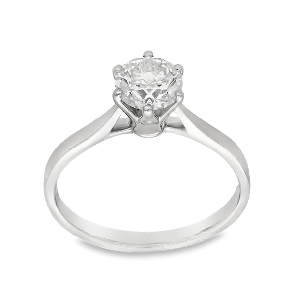 950 Platinum Diamond Engagement Ring - Size O - 1.03ct