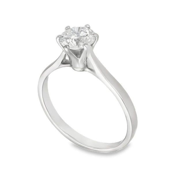950 Platinum Diamond Engagement Ring - Size O - 1.03ct