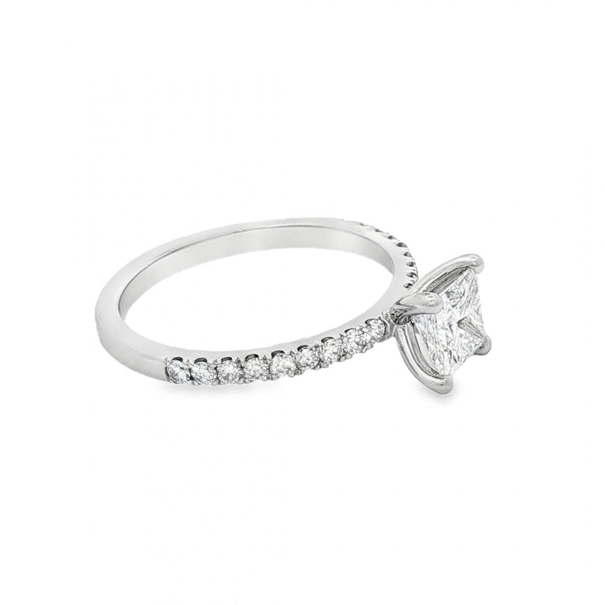 950 Platinum Diamond Engagement Ring - Size L - IF - 0.91ct
