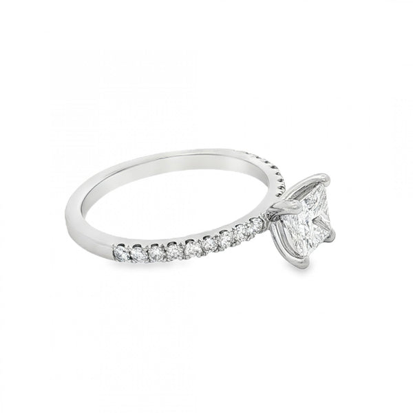 950 Platinum Diamond Engagement Ring - Size L - IF - 0.91ct