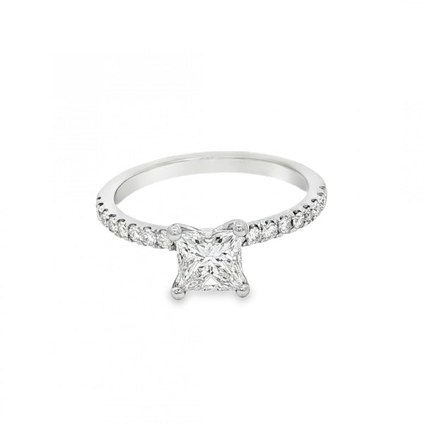 950 Platinum Diamond Engagement Ring - Size L - IF - 0.91ct