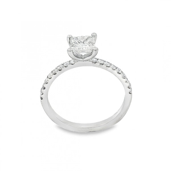 950 Platinum Diamond Engagement Ring - Size L - IF - 0.91ct