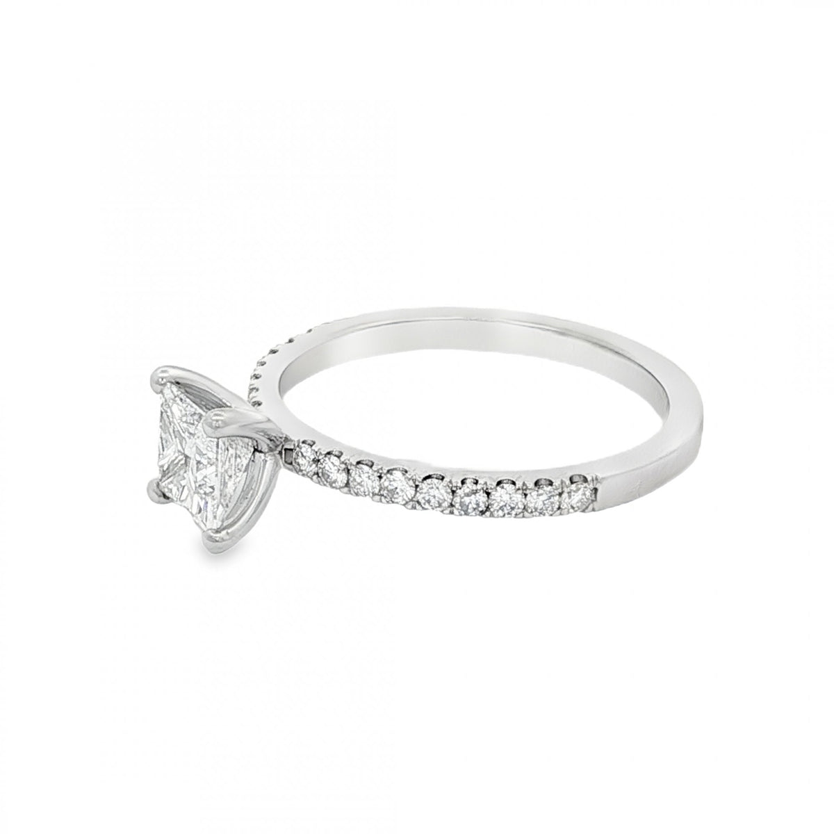 950 Platinum Diamond Engagement Ring - Size L - IF - 0.91ct