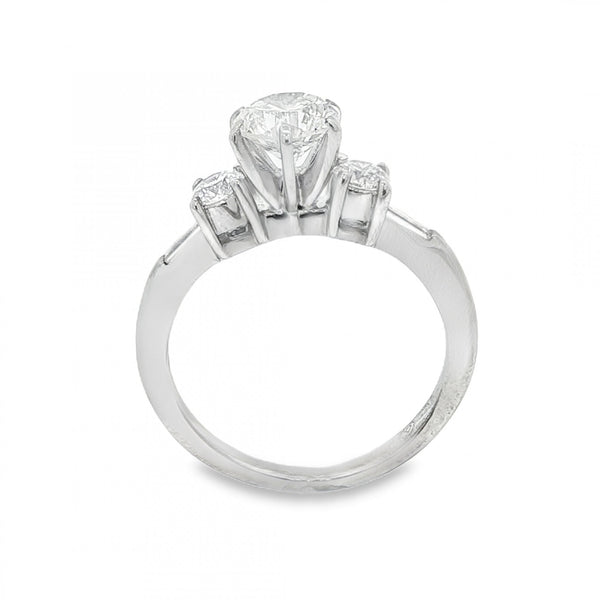 18ct White Gold Diamond Engagement Ring - Size K½ - 1.33ct