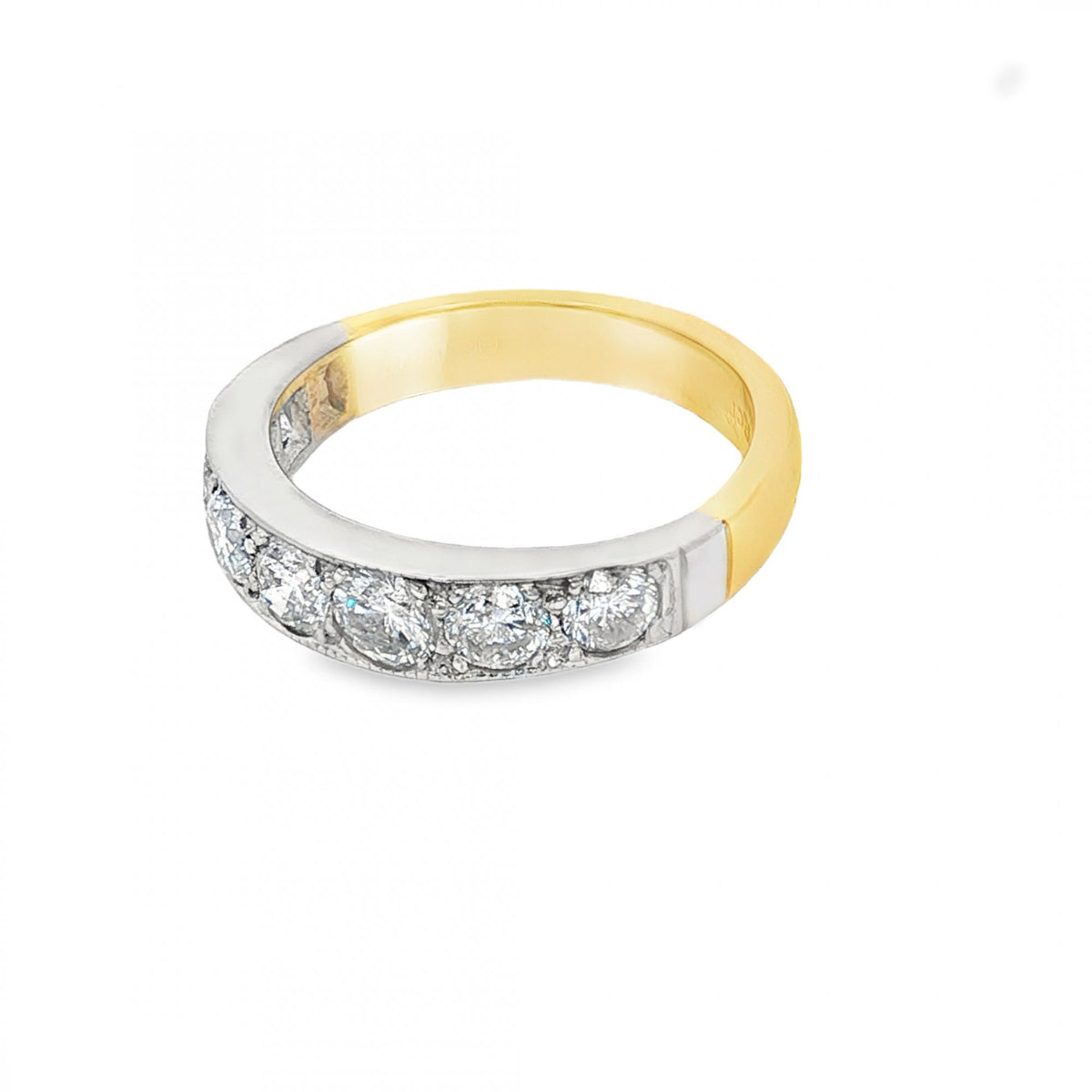 18ct Yellow & White Gold Diamond Half-Eternity Ring - 1.50ct