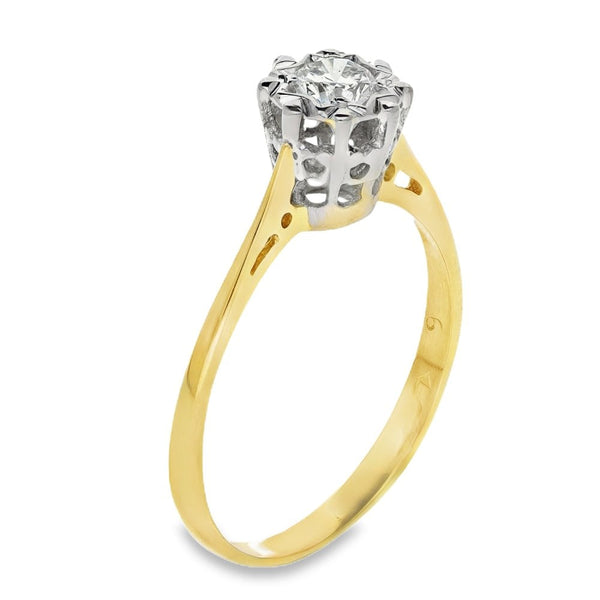 18ct Yellow Gold Diamond Solitaire Engagement Ring - 0.25ct