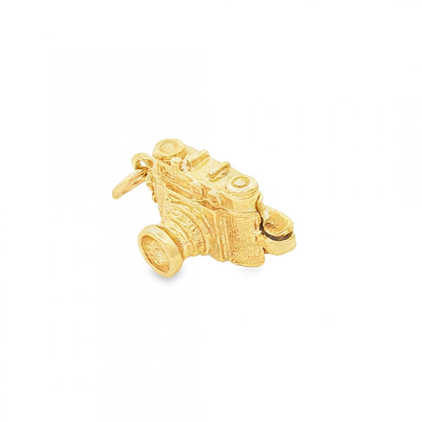 9ct Yellow Gold Hinged Photography Camera Charm -20x9x10mm -3.3g