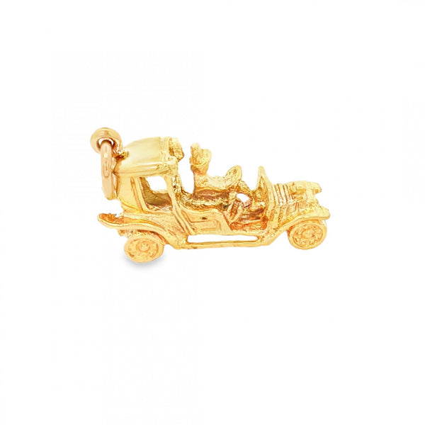 9ct Yellow Gold Vintage Car Charm - 20x15x5mm - 2.8g