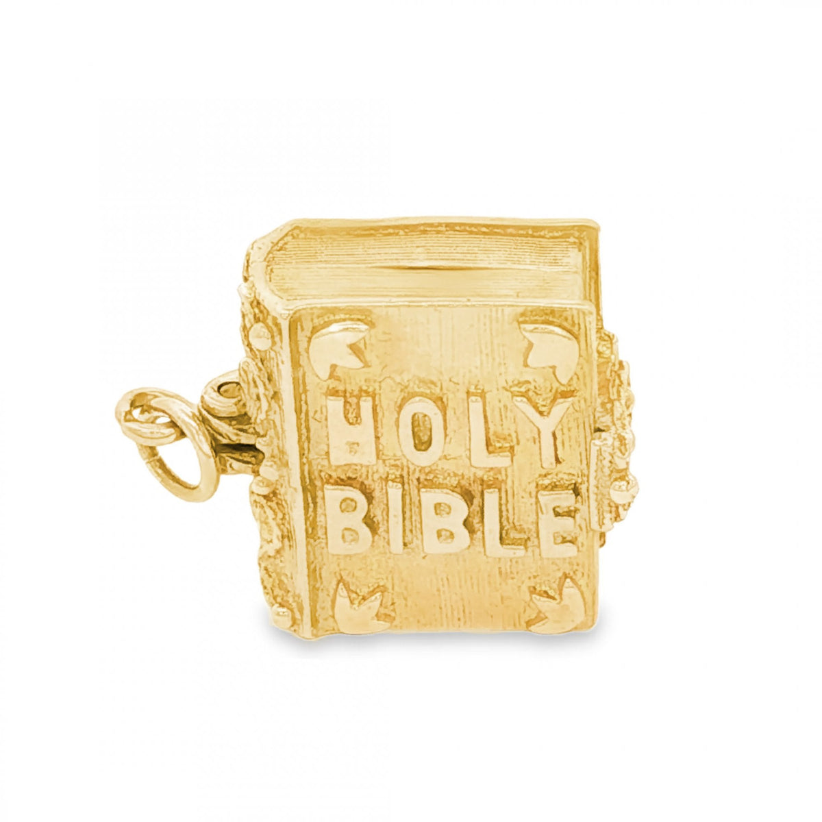 9ct Yellow Gold Holy Bible Charm - 20x15x7mm - 5.9g