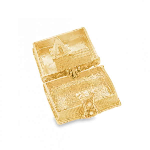 9ct Yellow Gold Holy Bible Charm - 20x15x7mm - 5.9g