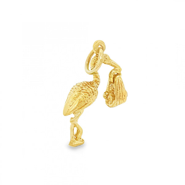 9ct Yellow Gold Stalk Charm - 15x20x5mm - 1.8g
