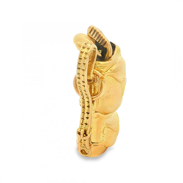 9ct Yellow Gold Golf Bag Pendant - 19x29x10mm - 4.8g