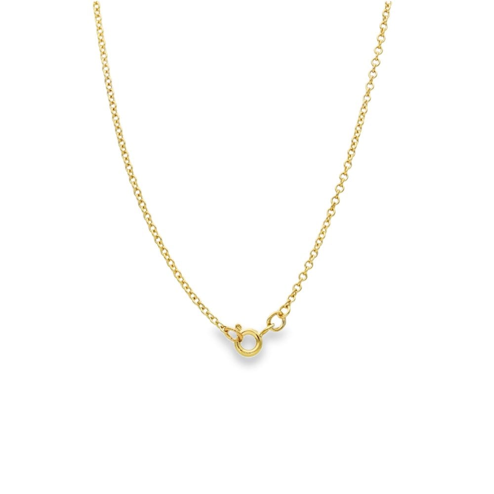 9ct Yellow Gold Diamond Stick Pendant & Necklace - 19" - 0.20ct