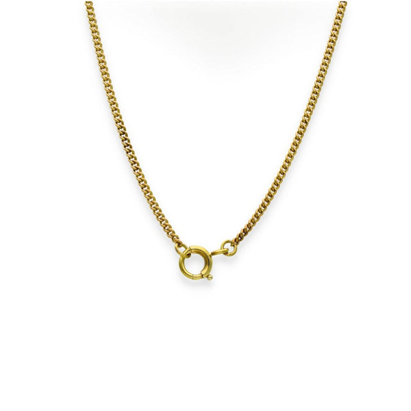 9ct Yellow Gold Garnet Collarette & Curb Chain - 16" - 3.20ct