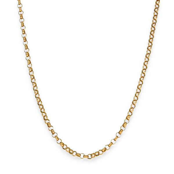 9ct Yellow Gold Round Belcher Chain - 20" - 7.6g