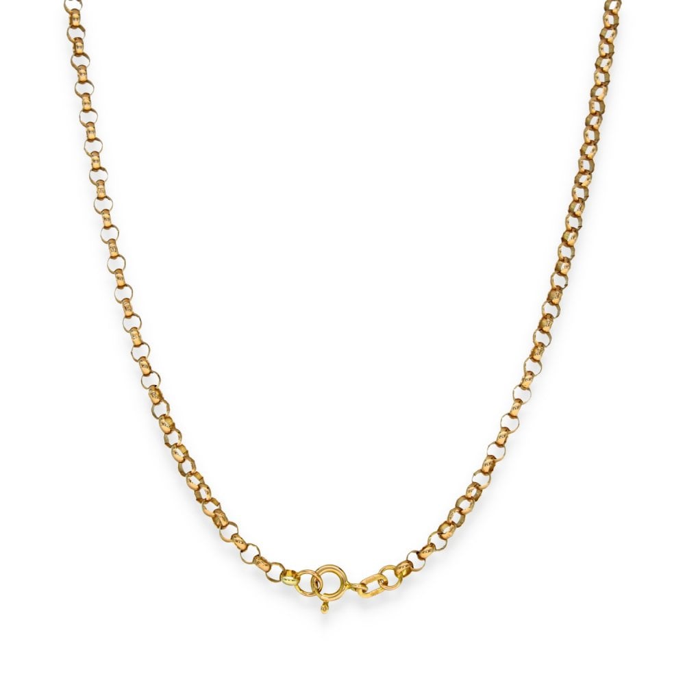 9ct Yellow Gold Round Belcher Chain - 20" - 7.6g