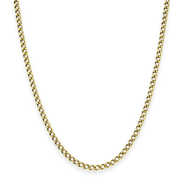 9ct Yellow Gold Curb Chain - 22" - 13.3g
