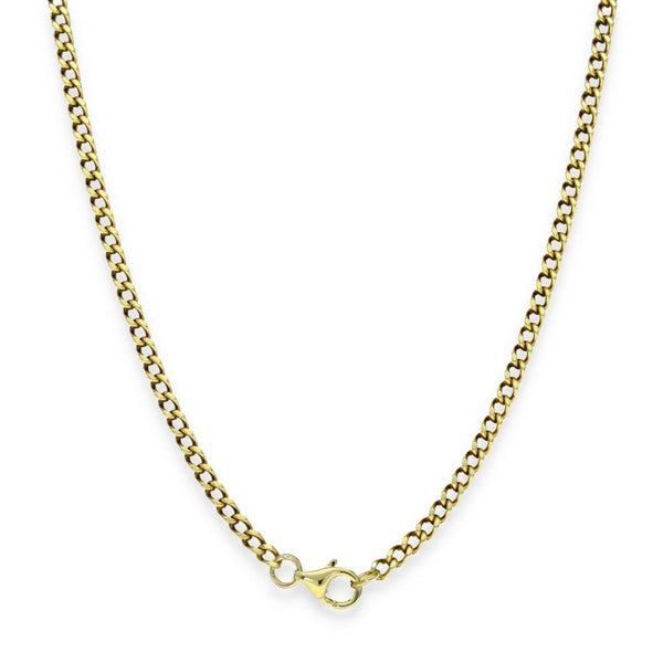 9ct Yellow Gold Curb Chain - 22" - 13.3g