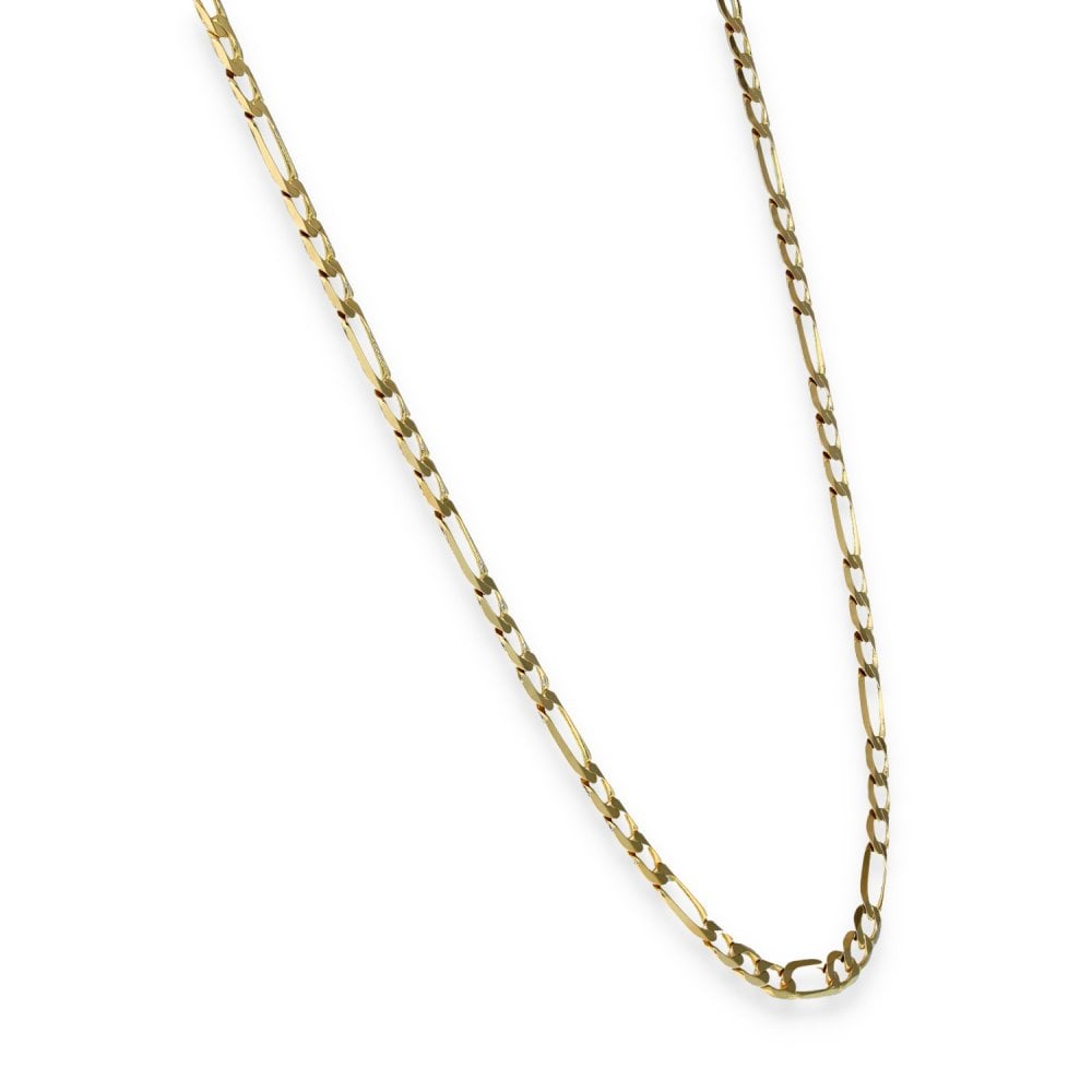 9ct Yellow Gold Figaro Chain - 19" - 7.6g