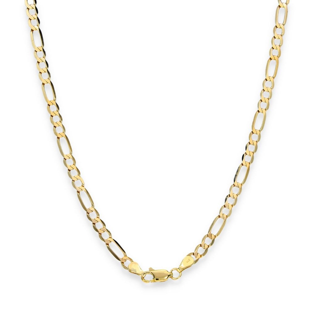 9ct Yellow Gold Figaro Chain - 19" - 7.6g