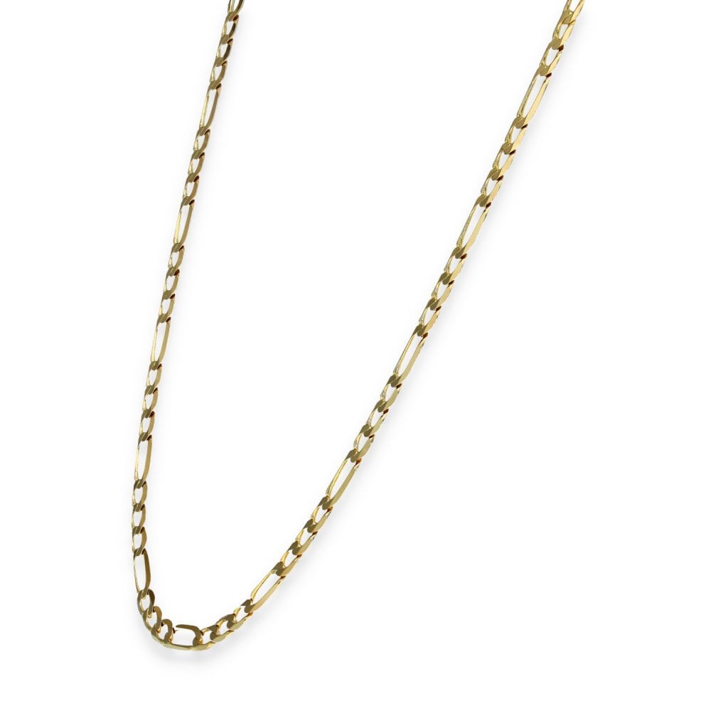 9ct Yellow Gold Figaro Chain - 19" - 7.6g