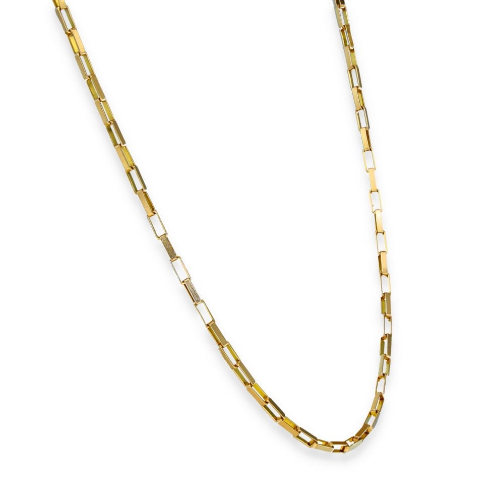 9ct Yellow Gold Paperlink Chain - 20" - 8.0g