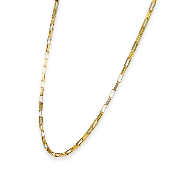 9ct Yellow Gold Paperlink Chain - 20" - 8.0g