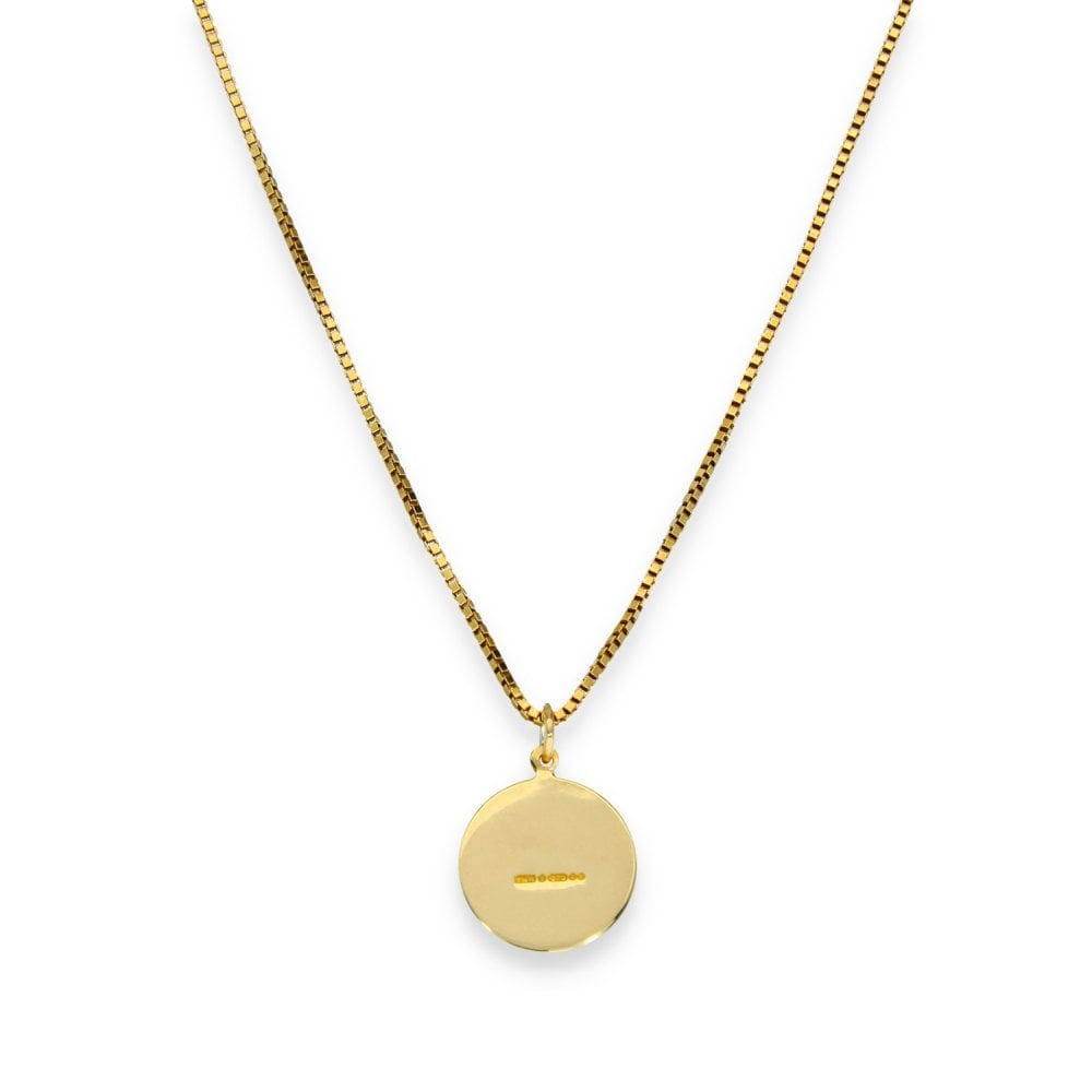 9ct Yellow Gold Round Virgo Pendant & Necklace - 18" - 4.9g